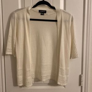 Liz Claiborne white shrug- Large